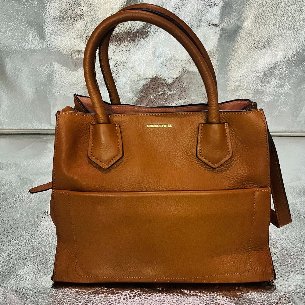 Sonia Rykiel Stephane's Day Satchel Bag Brown Women's Leather Double Handles
